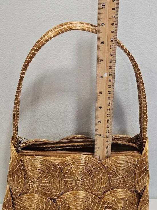 Basket of Cambodia Saraye Purse Woven Grass Boho Bag City Chic Boho Handmade - Picture 16 of 16
